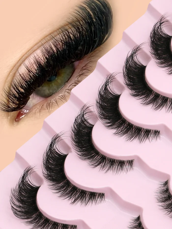 GROINNEYA Cat Eye Lashes Natural long Clear Band Lashes Winged End Eye Elongated Eyelashes Faux Mink Eyelashes Makeup - Image 2